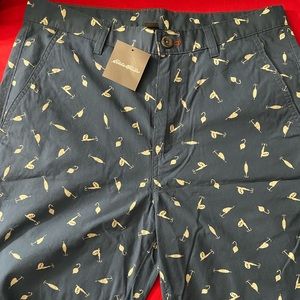 Eddie Bauer Camano Blue Shorts - Print Size 30